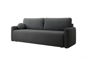 Dunkelgraues Sofa mit Schlaffunktion und Bettkasten | Wohnzimmermöbel