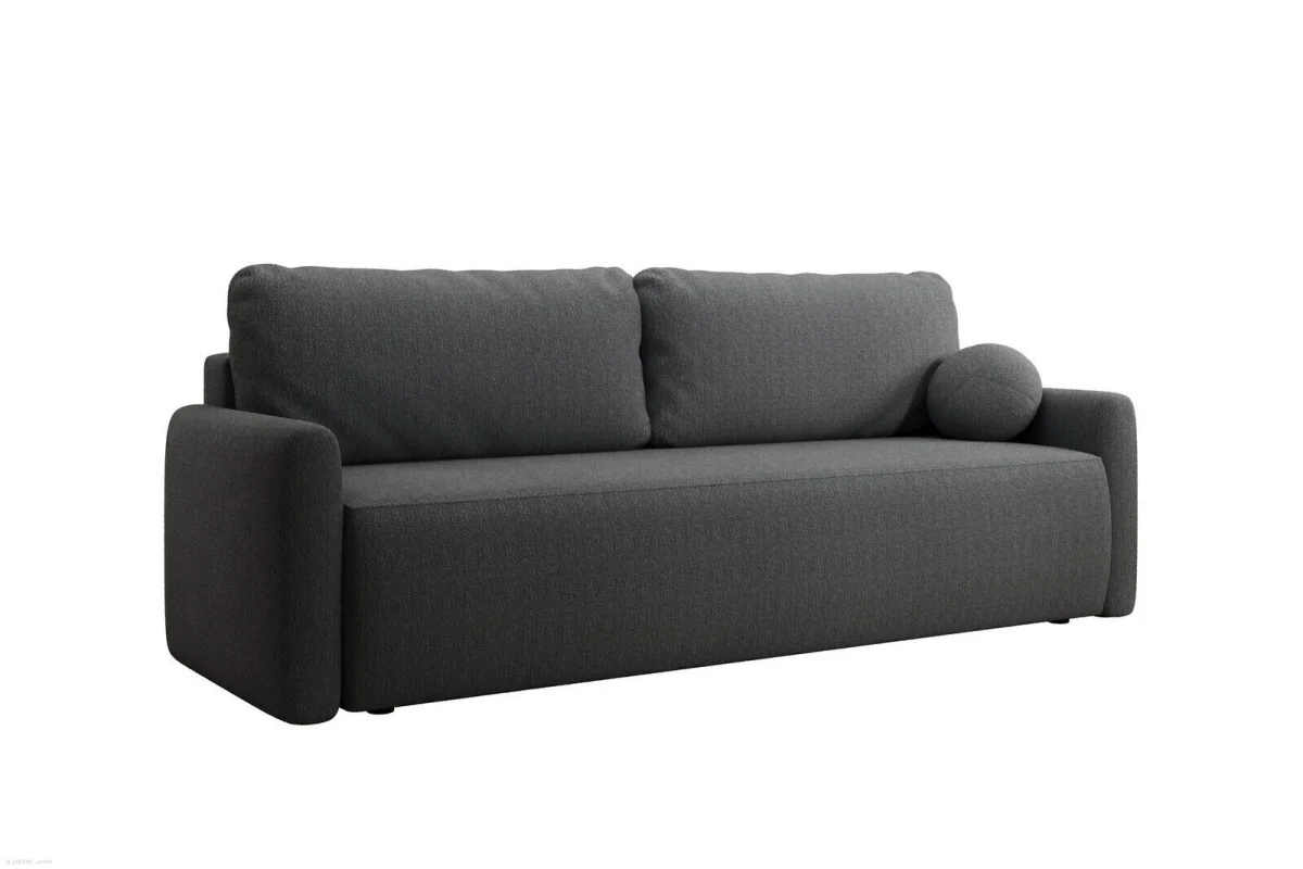 Dunkelgraues Sofa mit Schlaffunktion und Bettkasten | Wohnzimmermöbel