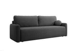 Dunkelgraues Sofa mit Schlaffunktion und Bettkasten | Wohnzimmermöbel