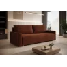 Burgunderrotes Sofa mit Schlaffunktion und Bettkasten | Wohnzimmermöbel