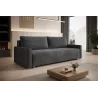 Dunkelgraues Sofa mit Schlaffunktion und Bettkasten | Wohnzimmermöbel