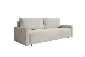 Beiges Sofa mit Schlaffunktion und Bettkasten | Wohnzimmermöbel