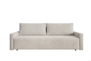 Beiges Sofa mit Schlaffunktion und Bettkasten | Wohnzimmermöbel