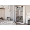 Biała szafa przesuwna z lustrem 120 BALDER