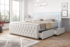 Łóżko kontynentalne 180x200 z materacem