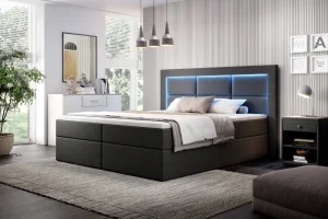 Łóżko kontynentalne 180x200 z oświetleniem led