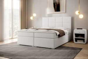 łóżko kontynentalne 140x200 malaga z materacem