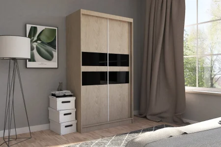 Szafa przesuwna w kolorze drewna 150 PORTO